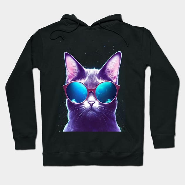 Cat Vintage #56 Hoodie by daffdyindustries